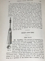1923 Chart, Lead, and Log, By I.C.S. Staff, Maps Projections Shipping, Rare