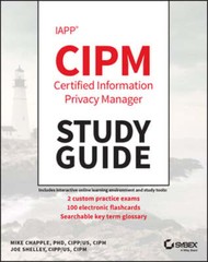 Iapp Cipm Certified Information Privacy Manager Study Guide by Mike Chapple: New
