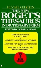 The New Roget’s Thesaurus in Dictionary Form: Revised Edi- paperback, 042509975X