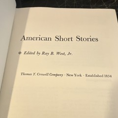 Thomas Y. Crowell Reader’s Bookshelf American Literature 6-Book Hardcover Set