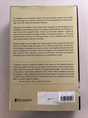 Handbook On The Prophets Chisholm Jr.