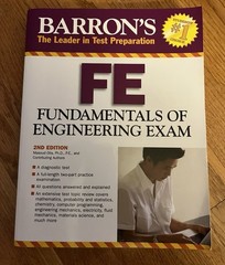 Barron’s FE: Fundamentals of Engineering Exam – 2nd Edition – LIKE NEW CONDITION