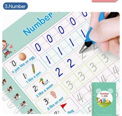 5Pcs Magic Practice Copybook for Kids Reusable Handwriting Groove BookSet Age3-8