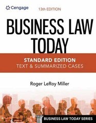 Business Law Today: Text & Summarized – Paperback, by Miller Roger – New h