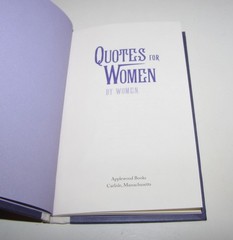 Quotes for Women By Applewood Books – Hardcover Like New Condition