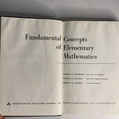 Fundamental Concepts of Elementary Mathematics 1962 Brumfiel Eicholz Shanks HC