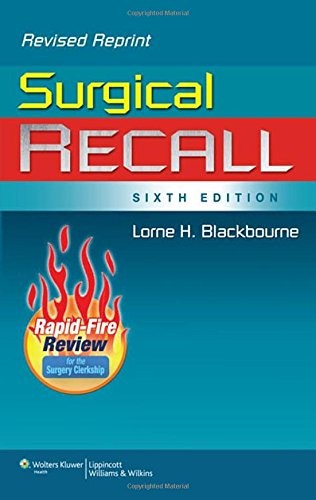 SURGICAL RECALL, 6TH EDITION By Lorne H. Blackbourne *Excellent Condition*