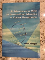 A Mathematical View of Interior-Point – Paperback, by Renegar James (2001)