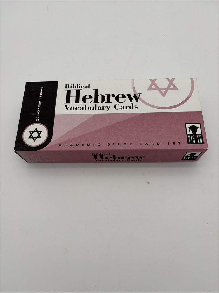 Biblical Hebrew Vocabulary Cards Raymond Dillard VIS-ED 978 Pink Box Flashcards