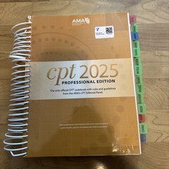 CPT 2025 Professional Edition Text Book by American Medical Association