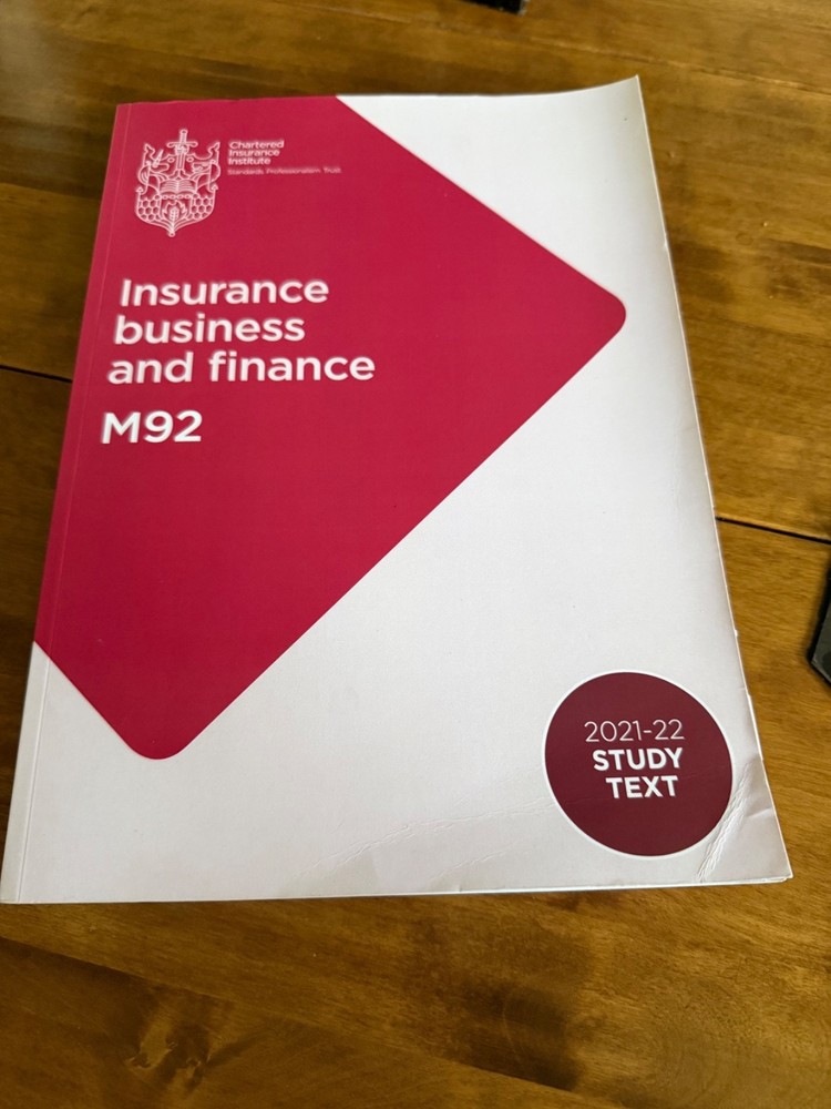 CII – M92 Insurance Business and Finance Study Text 2021/22