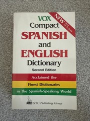 Vox Compact Spanish and English Dictionary 2nd Edition Paperback NTC Publishing