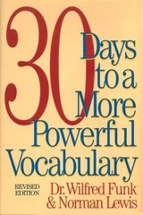 30 Days to a More Powerful Vocabulary Hardcover Wilfred, Lewis, N