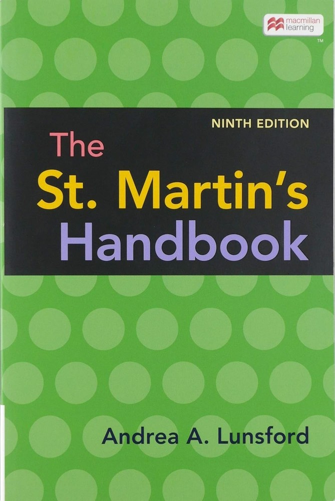 The St. Martin’s Handbook Paperback 9th Ed. Lunsford LIKE NEW