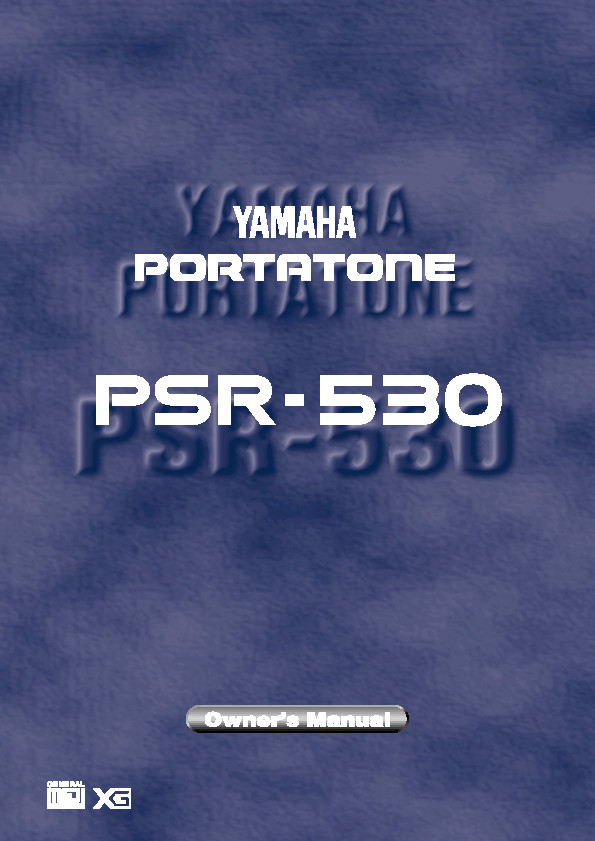 Yamaha PSR-530 Instruction Manual: 130 Pages & Protective Covers!