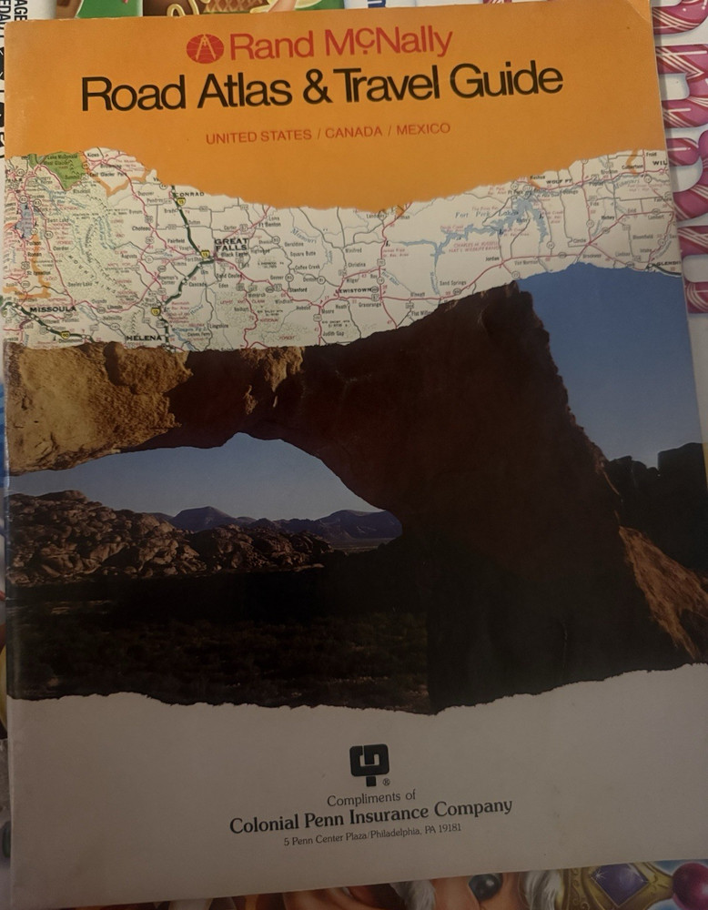 Rand McNally Road Atlas & Travel Guide United States Canada Mexico 1983