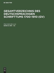 Arx – Az by Peter Geils, Willi Gorzny, Hans Popst, Rainer Sch… – 9783111083711