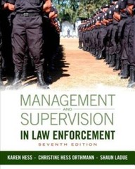 Management and Supervision in Law Enforcement – Hardcover – GOOD