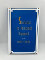 Statistics as Principled Argument Robert P Abelson PB Psychology Press