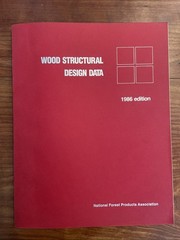 Wood Structural Design Data 1986 Edition