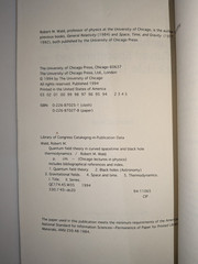 Quantum Field Theory Curved Spacetime Black Hole – Robert Wald | 1994 | Physics