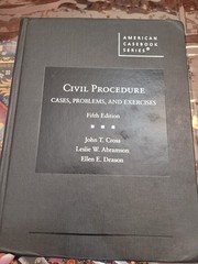 West Academic American Casebook Civil Procedure 5th Ed Hardcover Cross/Abramson
