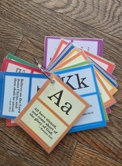 Abeka Laminated Alphabet Flashcards And Scripture Cards Kindergarten *missing F