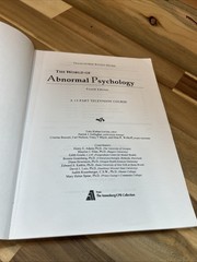 Pearson Telecourse Study Guide Abnormal Psychology 4th Edition Levine Book 2004