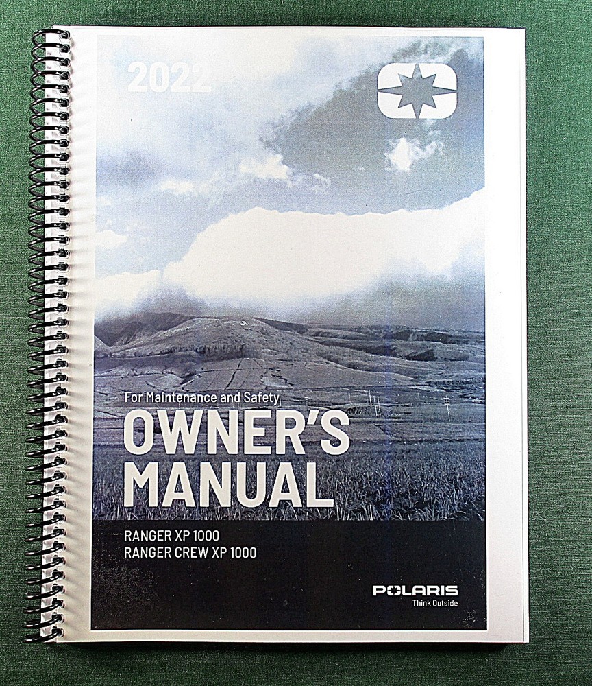 2022 Polaris Ranger XP 1000 Owner’s Manual: Full Color & Protective Covers!