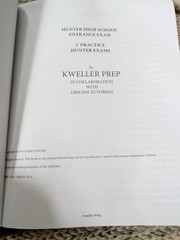 Kweller Prep Hunter High School Entrance Exam Critical Reading Practice Exams…