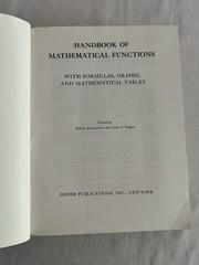 Dover Books: Handbook of Mathematical Functions – Formulas, graphs and tables