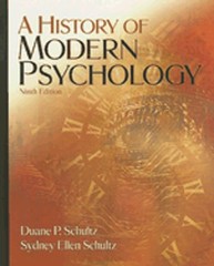 A History of Modern Psychology by Duane P Schultz: Used