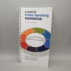 A Concise Public Speaking Handbook – Spiral-bound, by Beebe Steven A.; – Good