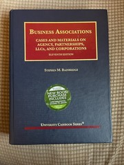 Business Associations – Eleventh Edition – Stephen M. Bainbridge