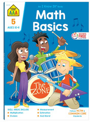 School Zone Math Basics 5 Workbook: 64 Pages, 5Th Grade, Division, Order of Oper