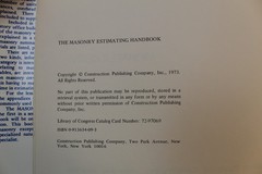 Masonry Estimating Handbook by Kenny