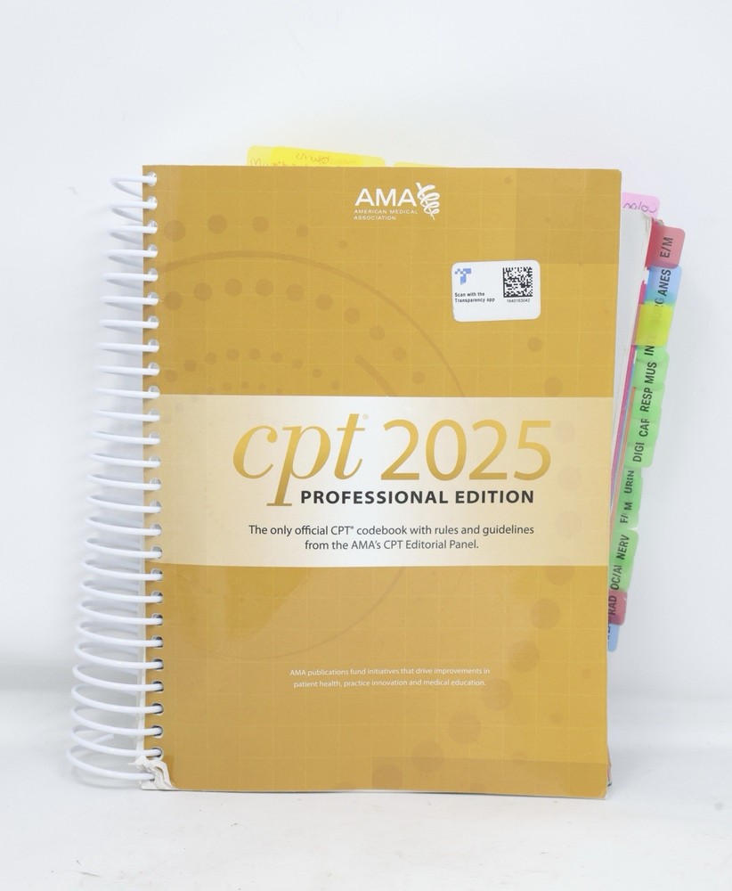 CPT 2025 Professional Edition AMA American Medical Association Codebook