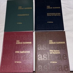4 ASHRAE HVAC Engineering Reference Handbooks 1989-1992 Fundamentals IP Editions