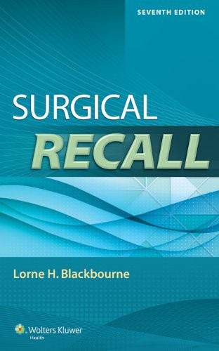 SURGICAL RECALL By Lorne H. Blackbourne **Mint Condition**