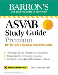 ASVAB Study Guide Premium: 6 Practice Tests Comprehensive Review Onli – GOOD