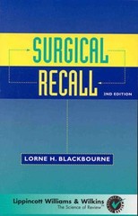 SURGICAL RECALL By Lorne H. Blackbourne **Mint Condition**