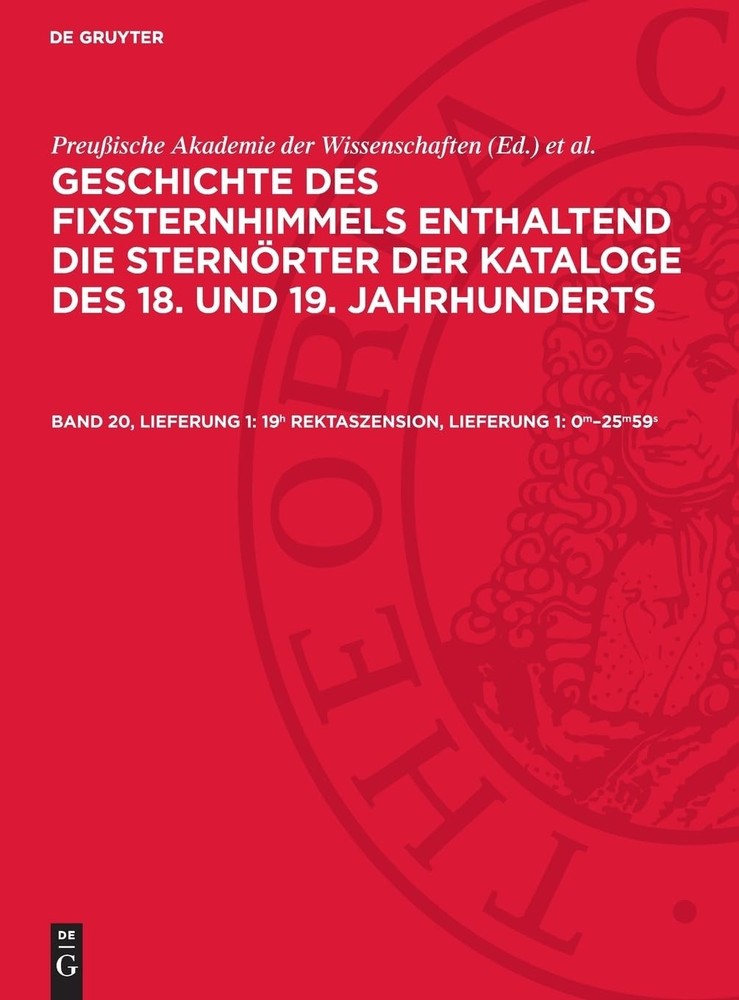 19h Rektaszension, Lieferung 1: 0m-25m59s (Hardback)