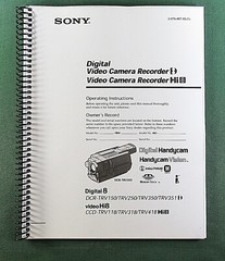 Sony DCR-TRV250 Instruction Manual: 268 Pages Coil Bound & Protective Covers!