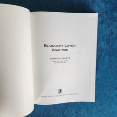 BOUNDARY LAYER ANALYSIS ; ISBN 0-13-086885-X ; HARDCOVER ; 586 PAGES