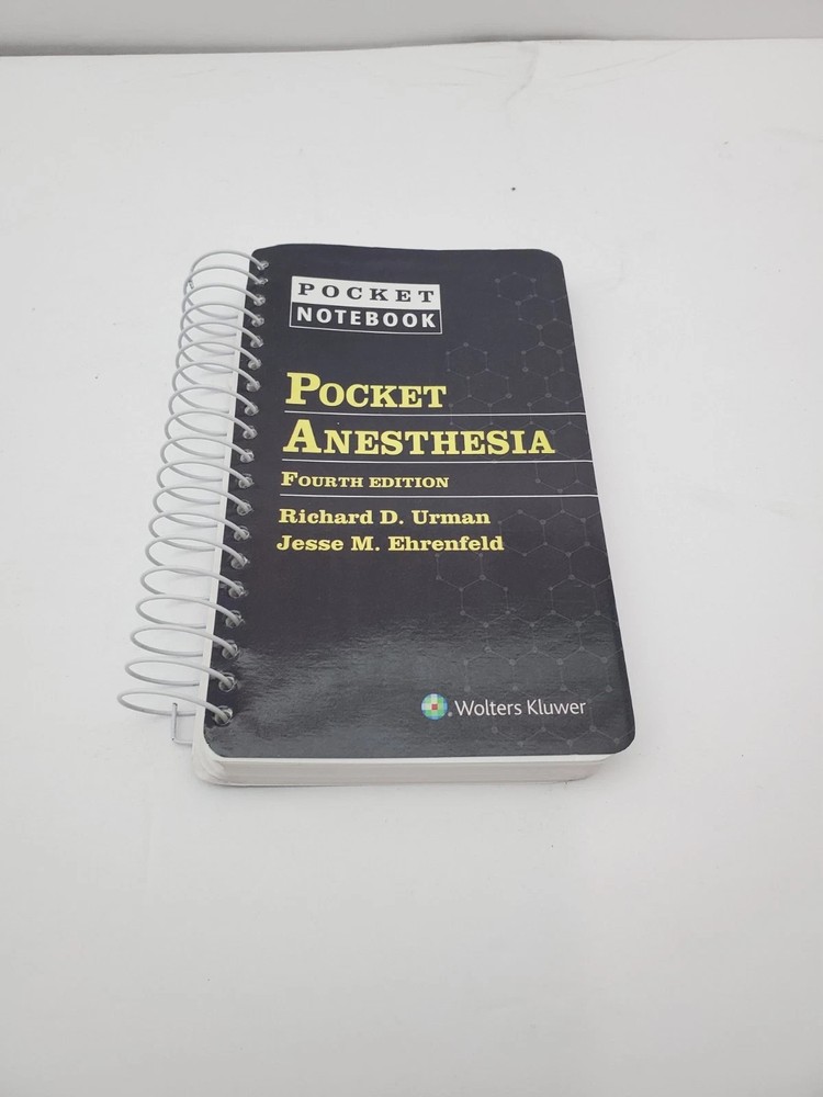 Pocket Anesthesia (Pocket Notebook) 4th Edition by Richard D. Urman ( Spiral )!!