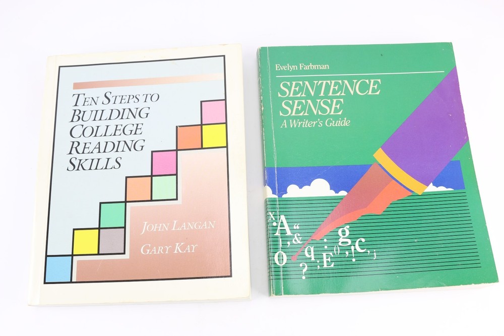USED Book/Workbook Ten Steps to College Reading Skills & Sentence Sense Writting