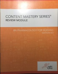 Content Mastery Series Review Module RN Pharmacology for Nursing Ed. 8.0 2019