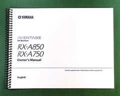Yamaha RX-A750 Instruction Manual: Full Color 153 Pages & Protective Covers!