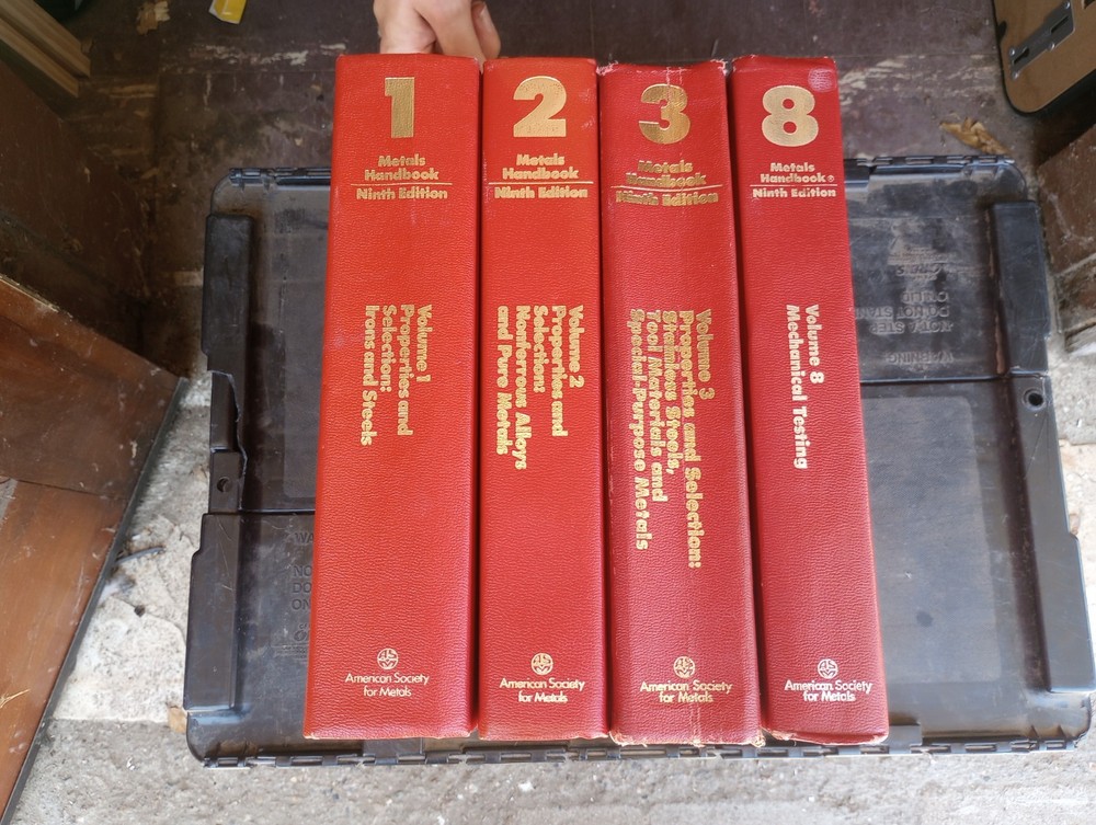 Metals Handbook Ninth Edition Volumes 1-3 & 8 Good Condition OBO