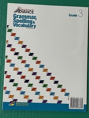 Benchmark Advance: Grade 3 Grammar, Spelling and Vocabulary Activity Book